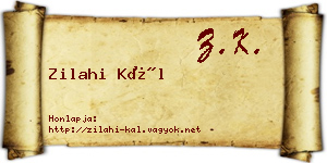 Zilahi Kál névjegykártya